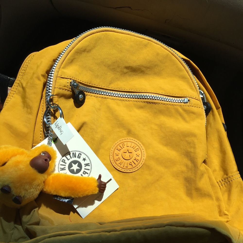 NWT Yellow Kipling Backpack
